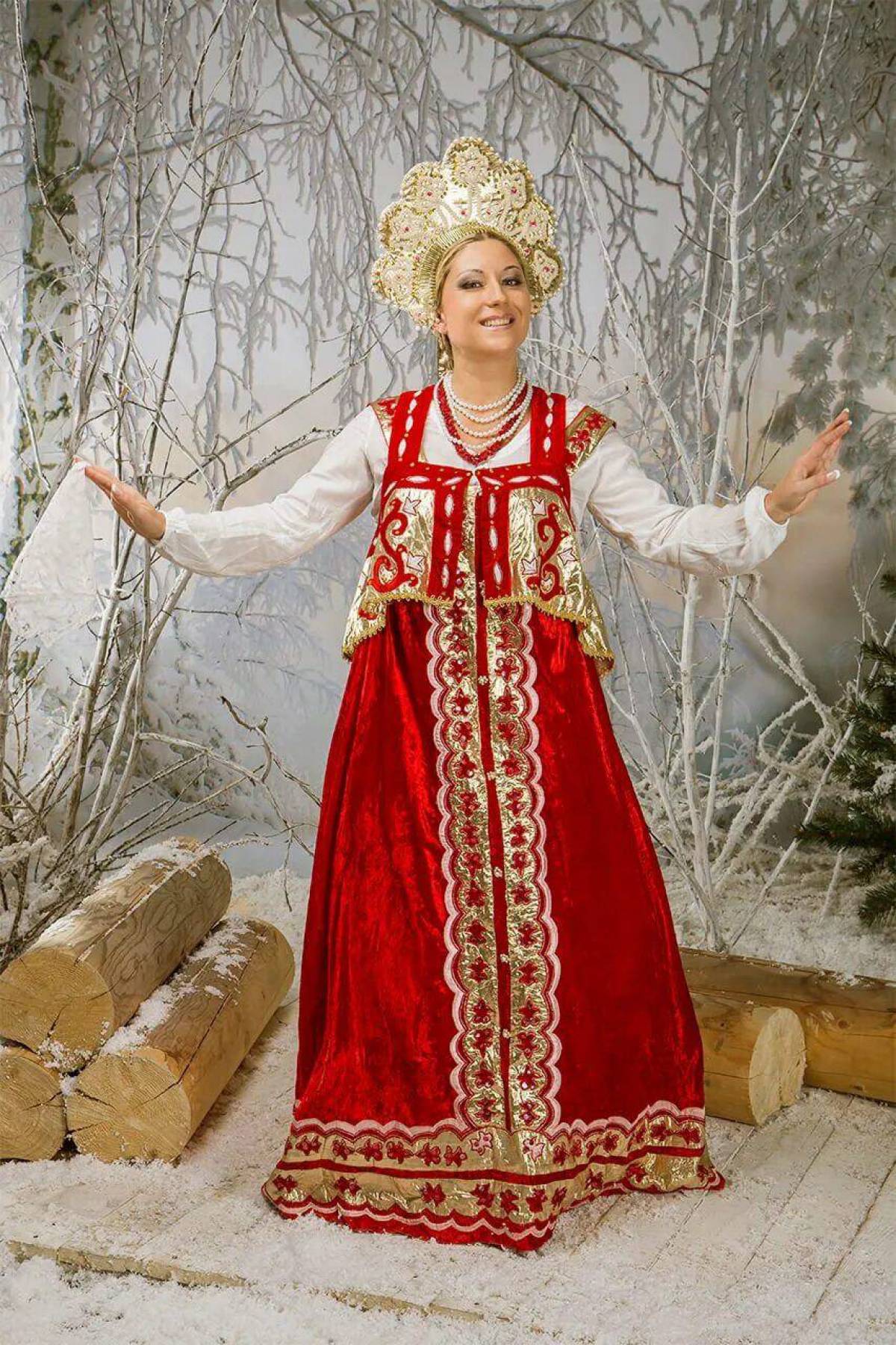 Girls in Slavic costumes in Doha